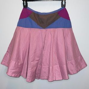 Tara Jarmon for Target Color-block pleated skirt